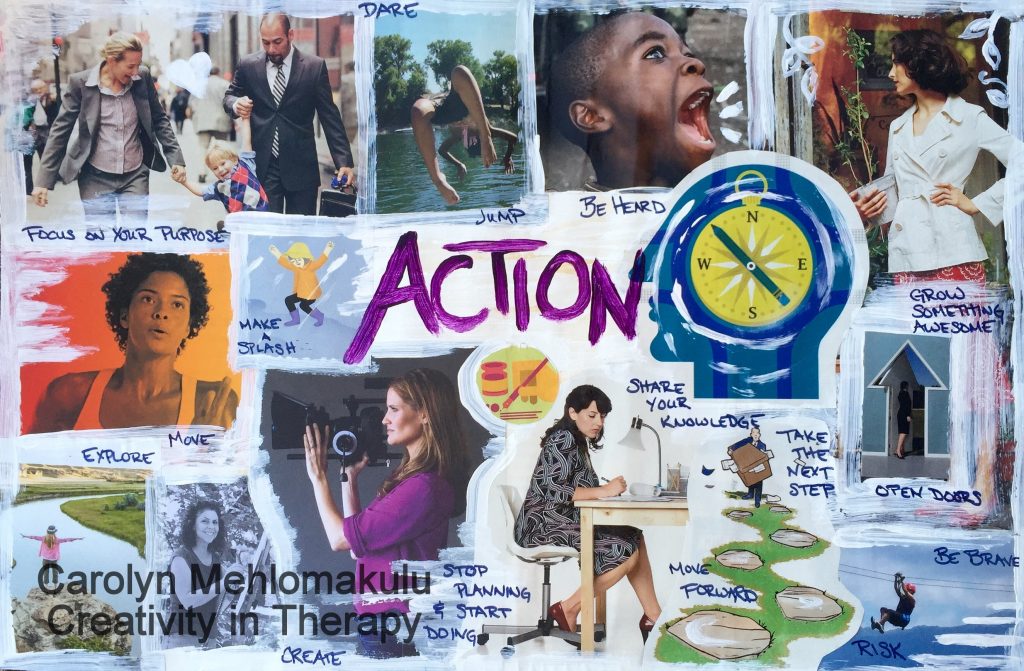 One Word Collage Directive | Creativity in Therapy | Carolyn Mehlomakulu