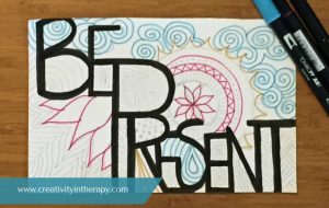 Intention Word Doodle | Creativity in Therapy | Carolyn Mehlomakulu