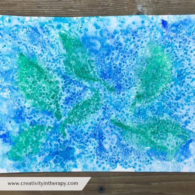 Salt & Watercolor Painting Creativity in Therapy